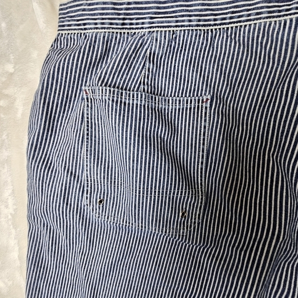 Lauren Jeans Co pants 22W Striped Capri Pants Pull On Navy and White - Picture 8 of 12